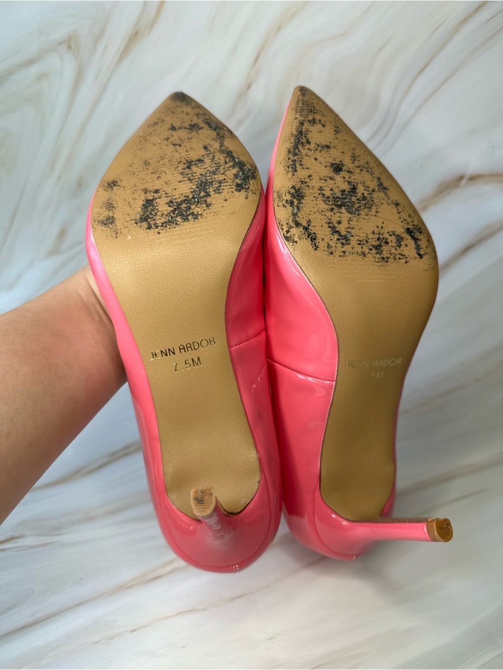 Barbie Hot Pink Patent Pointed Toe Stiletto Pumps Size 7.5 - Picture 9 of 9
